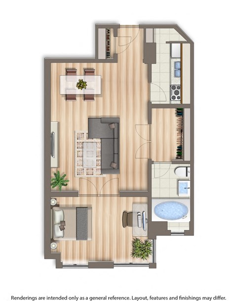 a floor plan of a small apartment